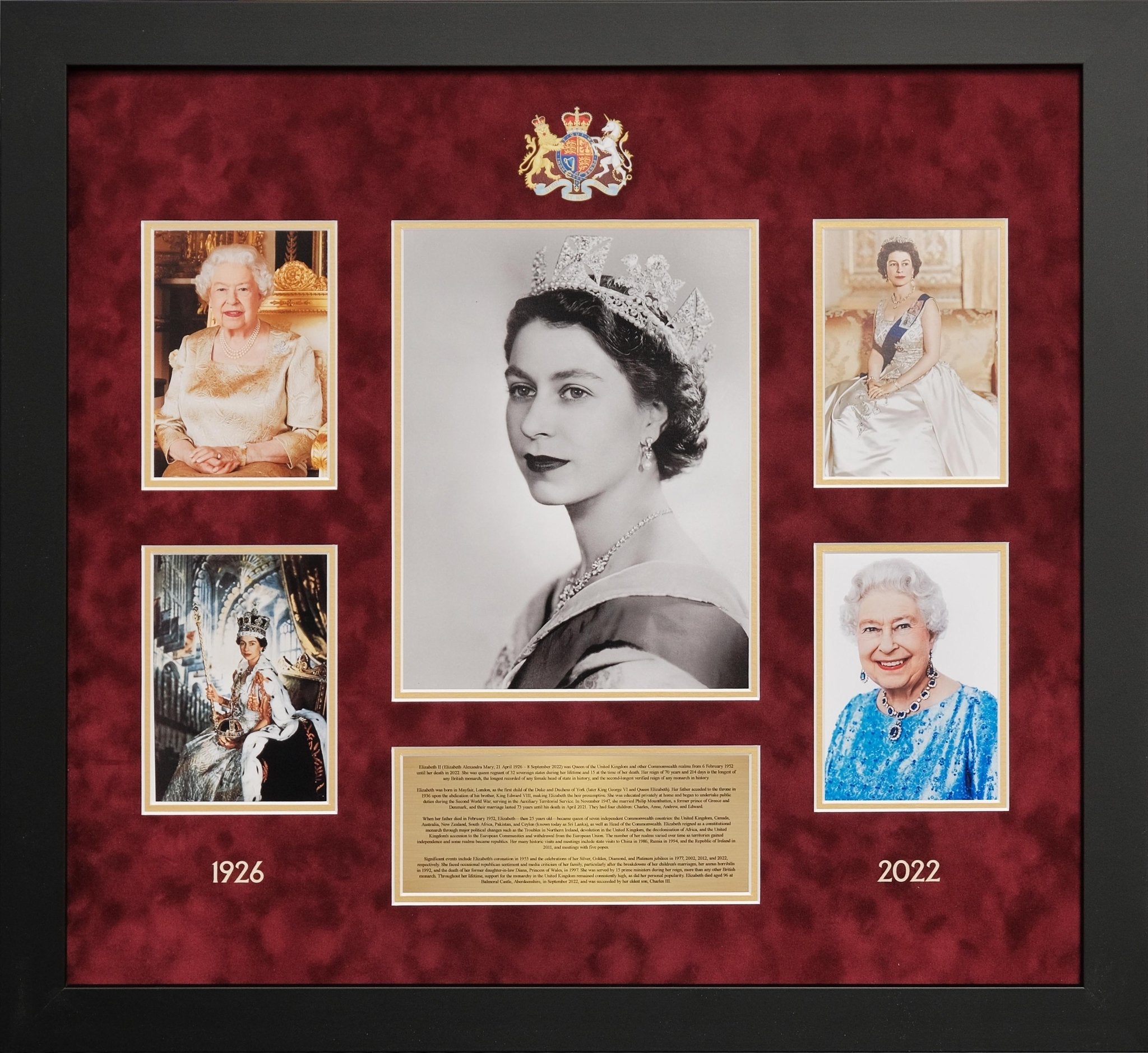 Queen Elizabeth II Montage - Memorabilia Framers Shop